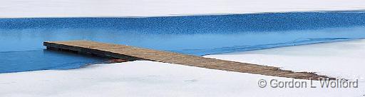 Dock In A Thawing River_14576-8.jpg - Photographed at Smiths Falls, Ontario, Canada.